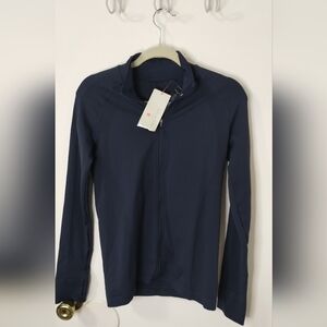 Sweaty Betty Womens Athlete Doubleweight Seamless Workout Zip Up Jacket‎ Navy S